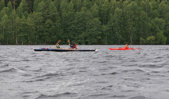 Auf dem Asasjö bei Gegenwind Auf dem Asasjö bei Gegenwind